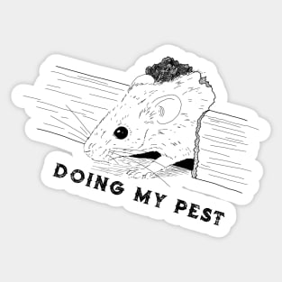 Mouse in Hole Sticker